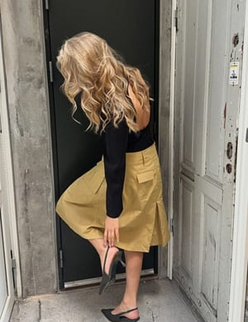 Cargo Kniehoogte Rok Beige