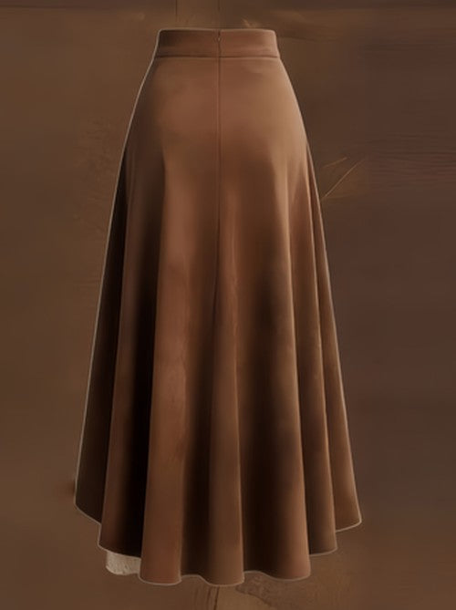 Casual Rok Regular Fit Effen Zwart