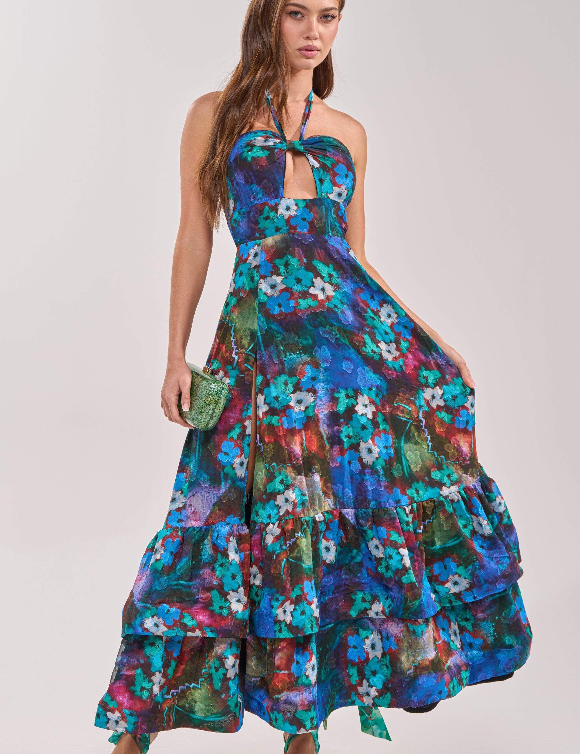 Bloemen Maxi Jurk met Uitlopende Rok | Zomers & Feestelijk
