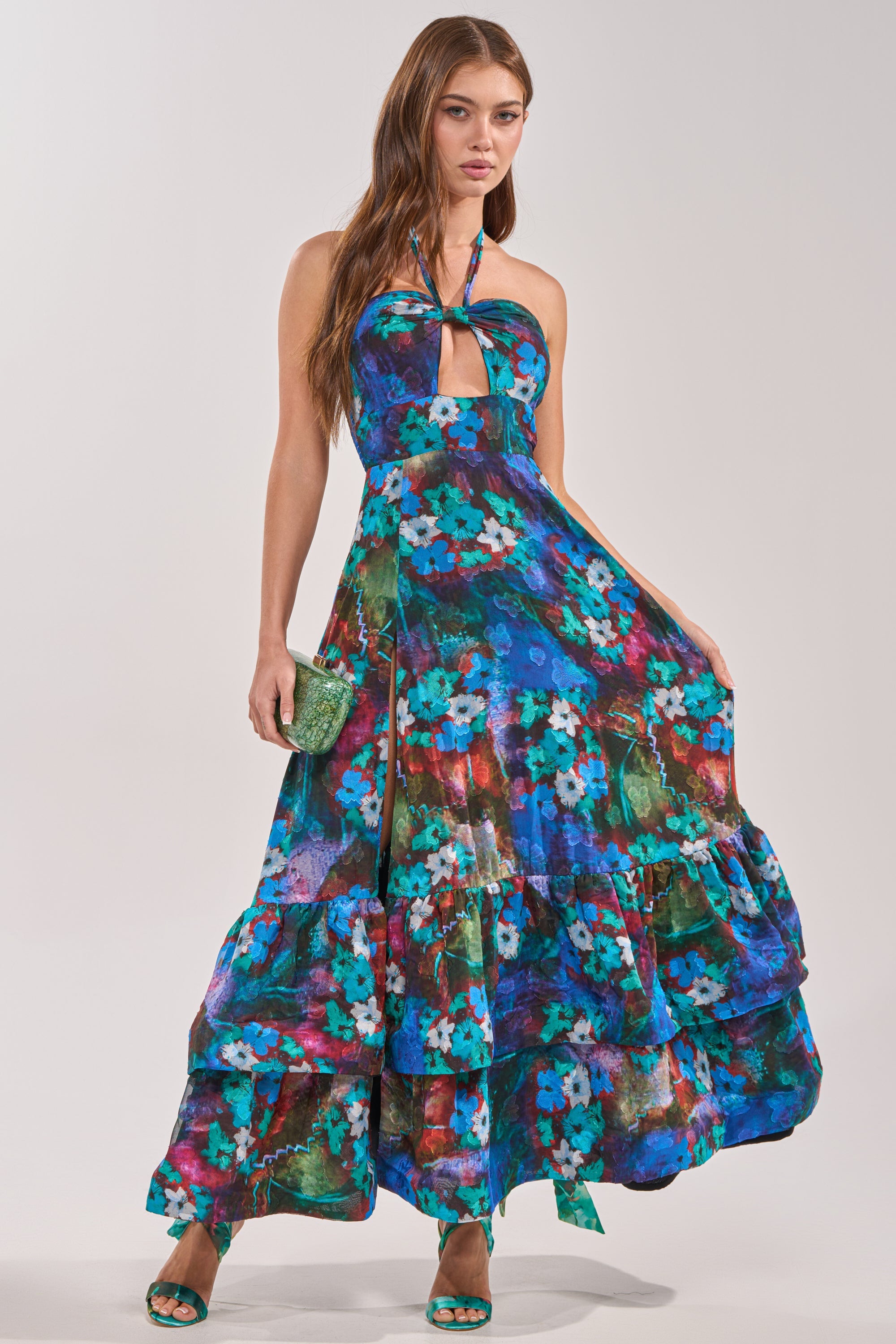 Bloemen Maxi Jurk met Uitlopende Rok | Zomers & Feestelijk