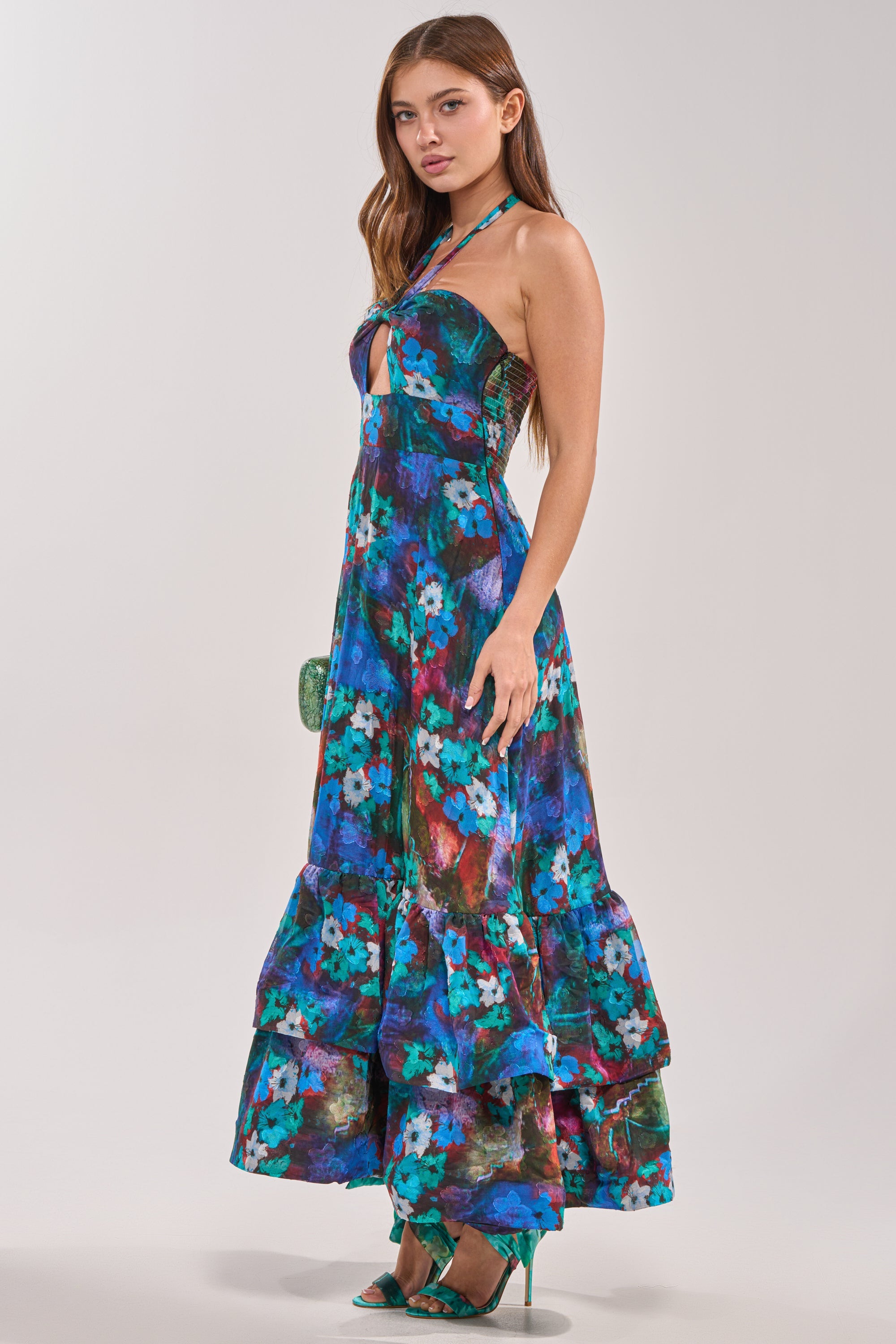 Bloemen Maxi Jurk met Uitlopende Rok | Zomers & Feestelijk