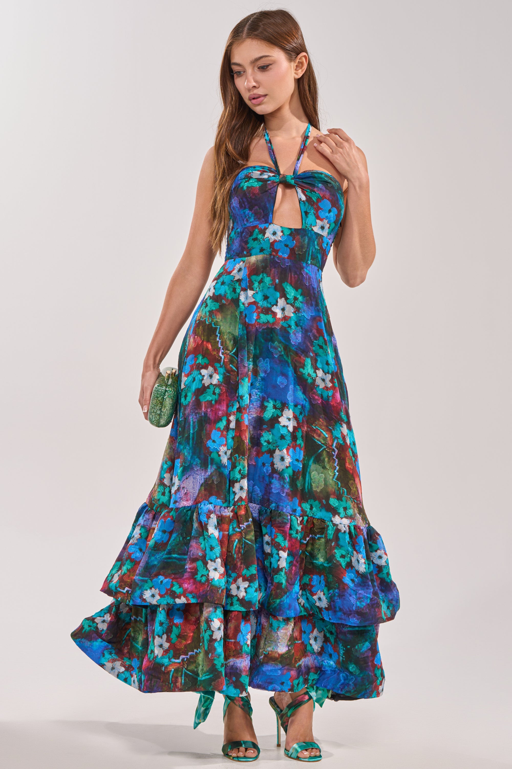 Bloemen Maxi Jurk met Uitlopende Rok | Zomers & Feestelijk