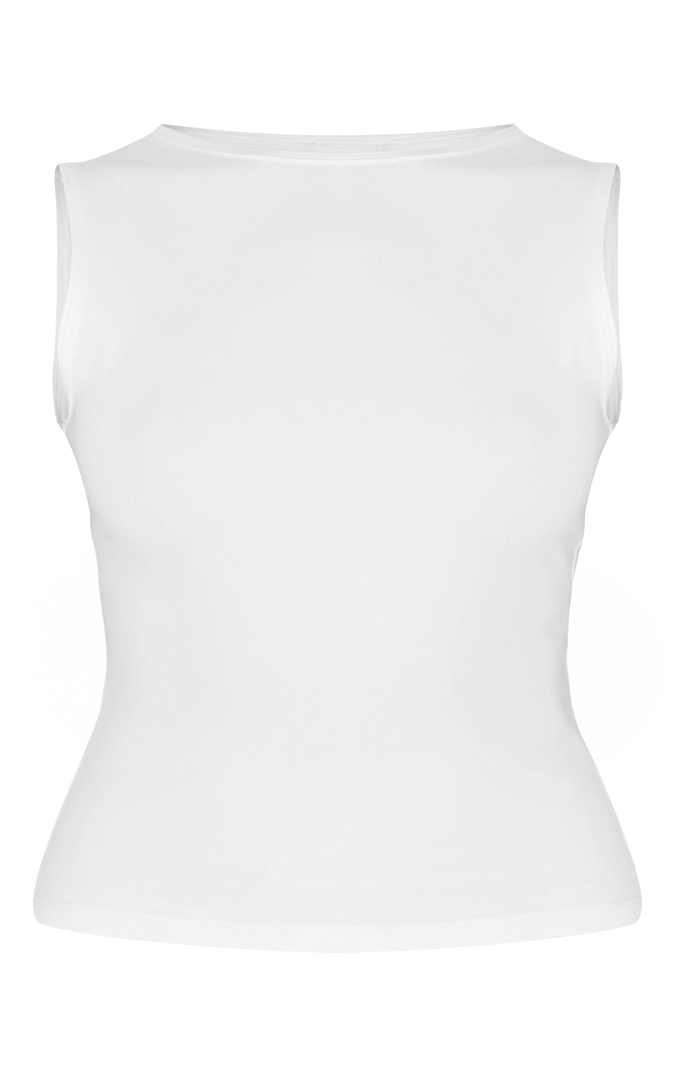Contour Fitted Halter Top - Minimalistisch Basic