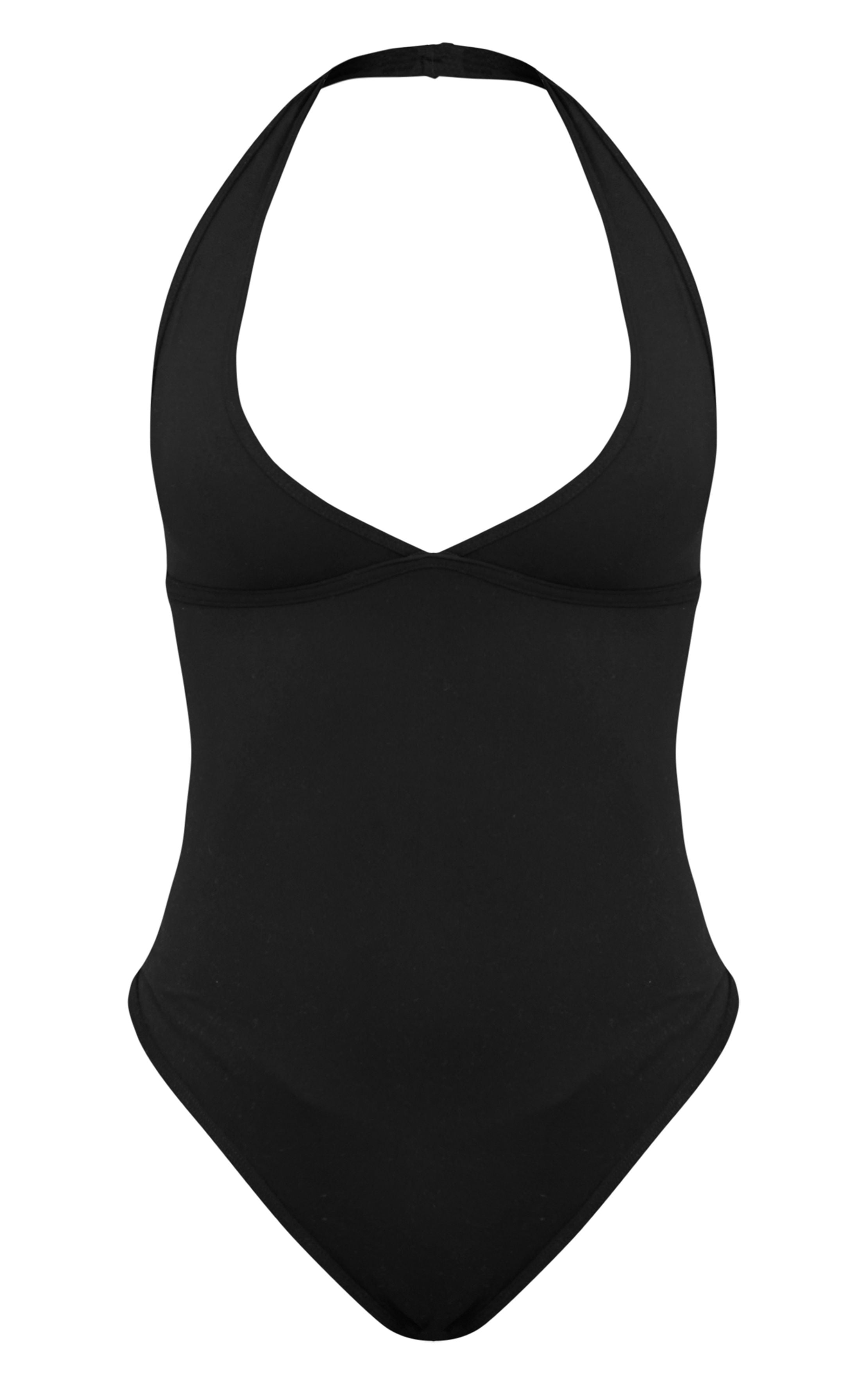 Contour Halterneck Body in Zwart