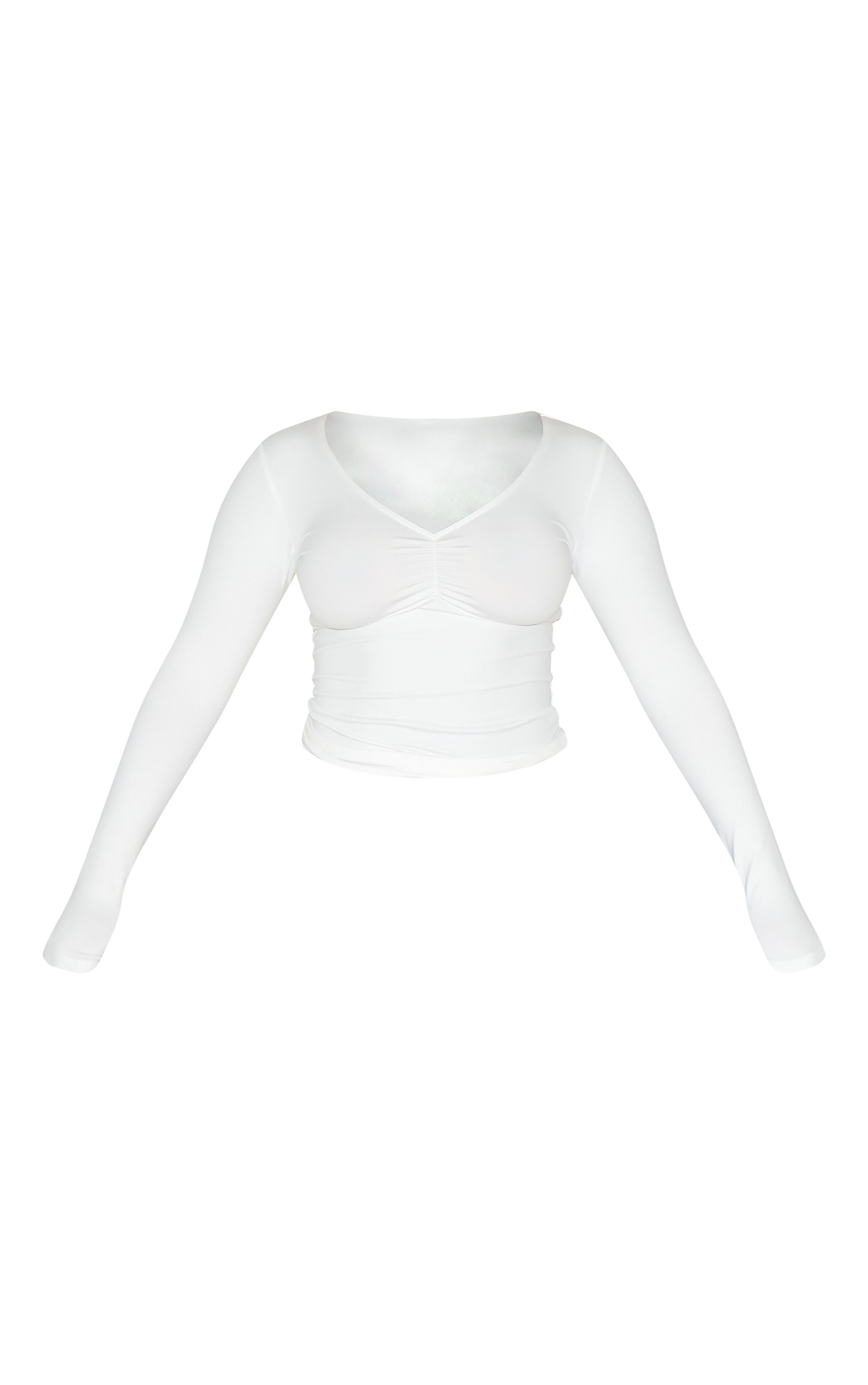 Ruched Long Sleeve Top met Sculptuurdetail