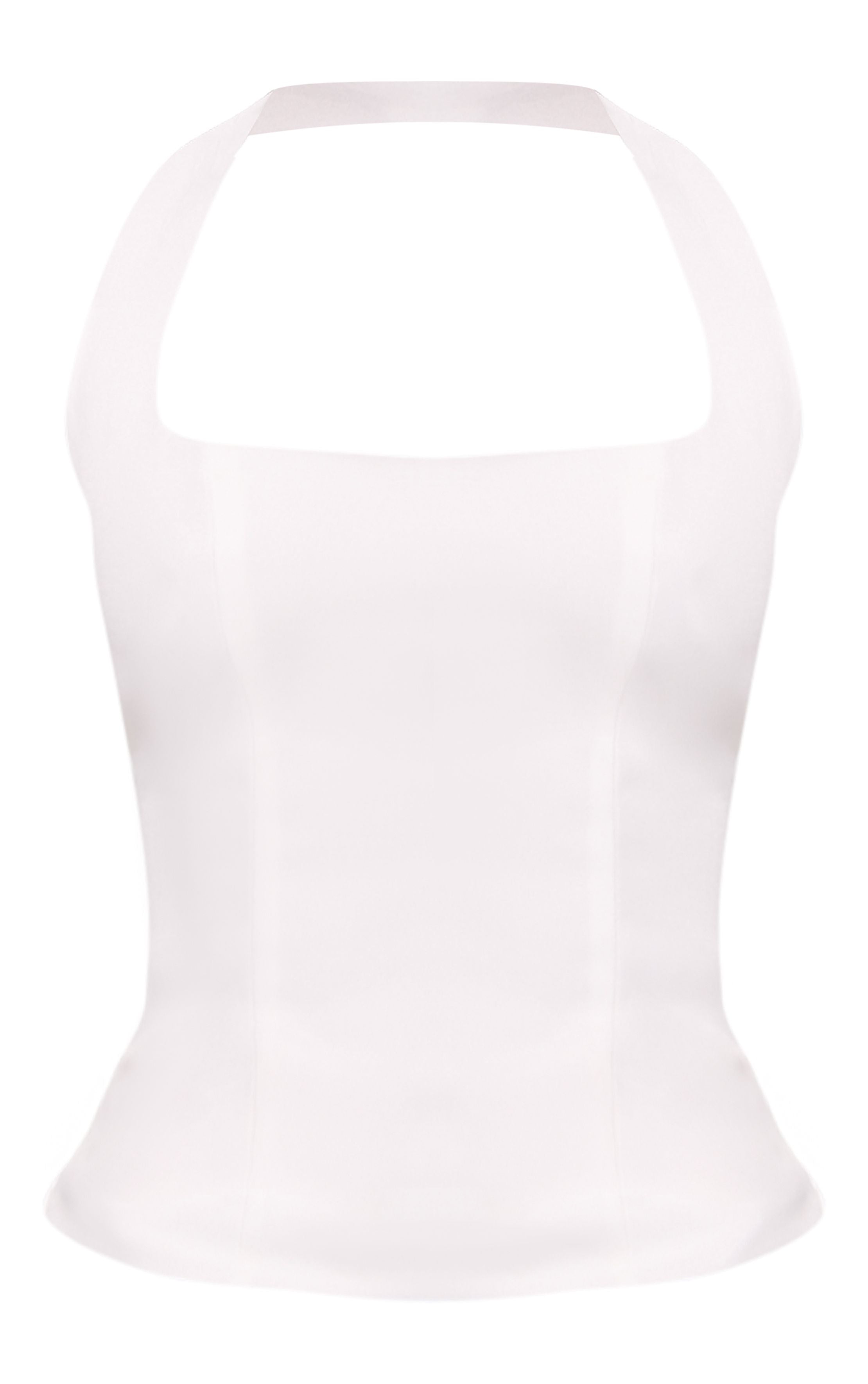 Halterneck Tailored Top in Zwart