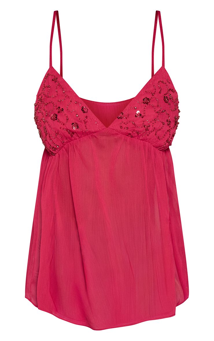 Chiffon Camisole met Kraledetails - Elegant Zomertop