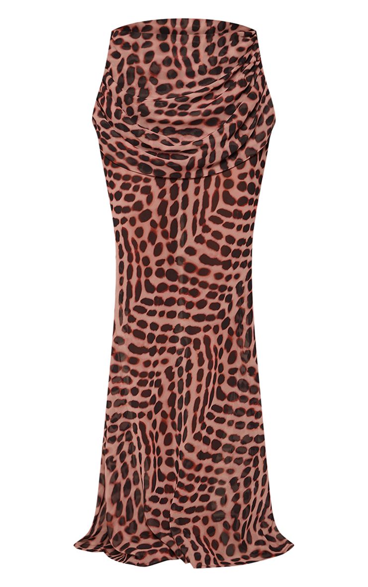 Abstract Print Chiffon Set met Draperiering