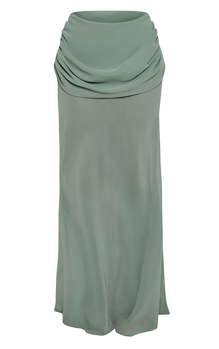 Chiffon Maxi Rok met Drape Details - Set