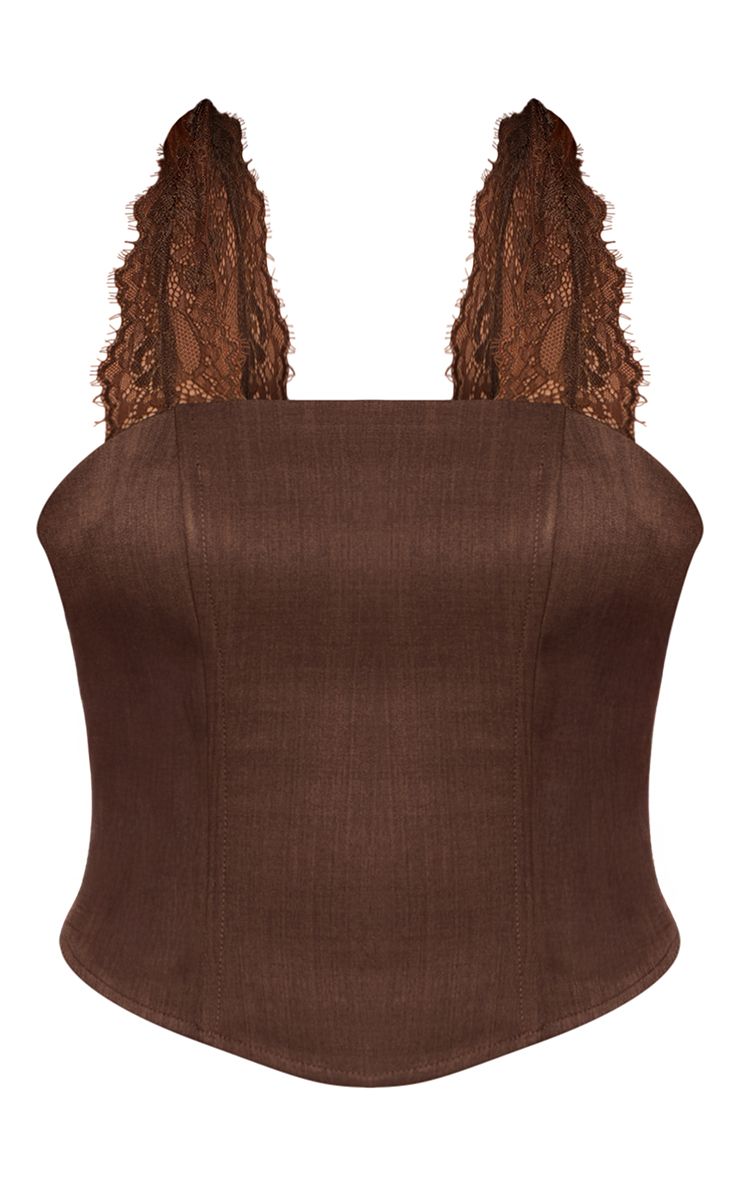 Corset Top met Kantdetail en Halterneck