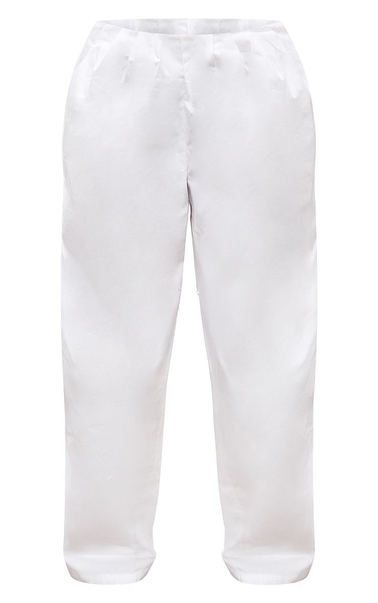 Poplin Broek met Gerimpeld Detail – Co-ord Set