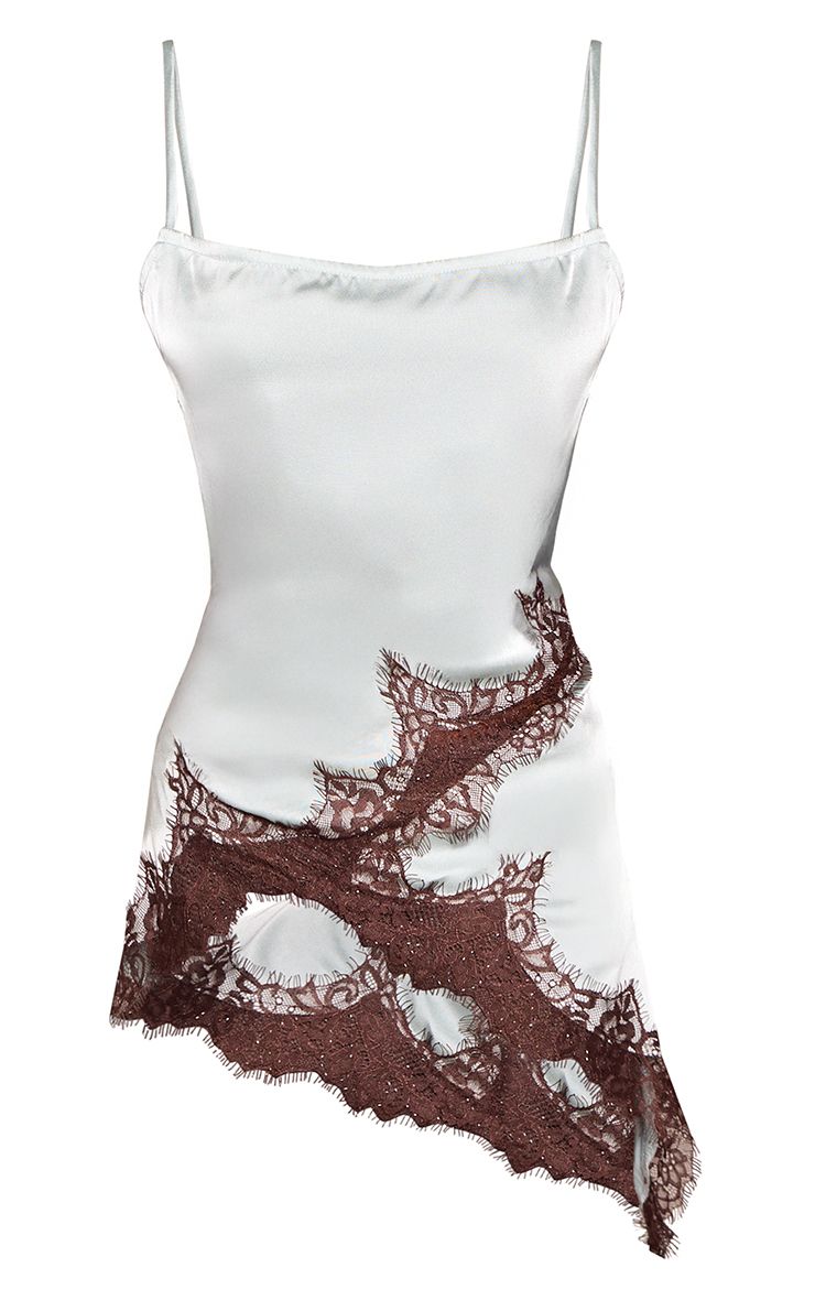 Kant Split Camisole met Lange Snit