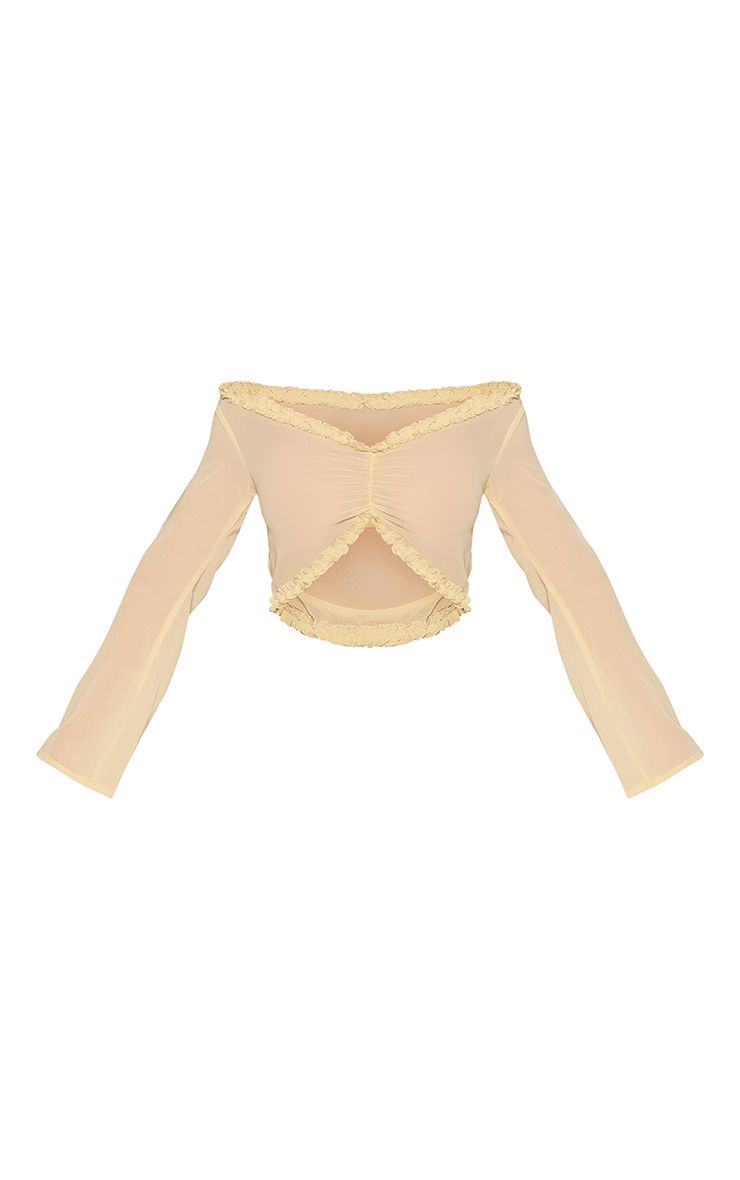 Blouse met ruches en korte mouwen - elegant casual