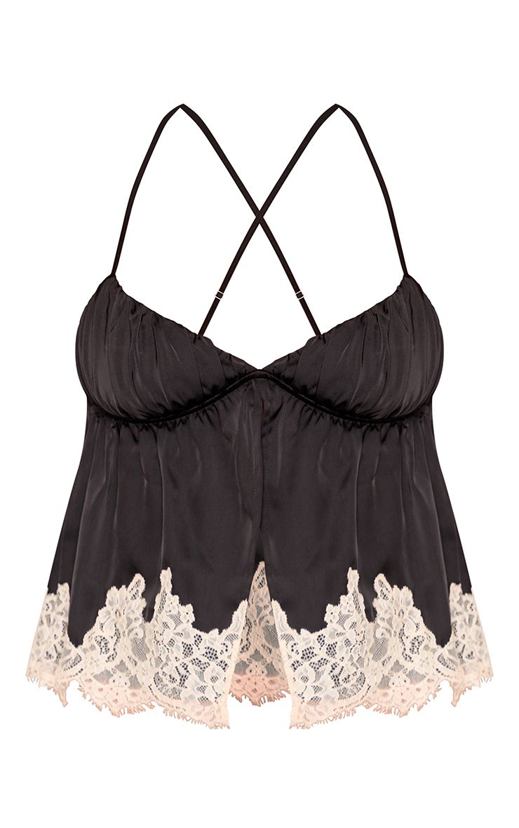 Satijnen Camisole met Kant en Split - Elegante Loungewear