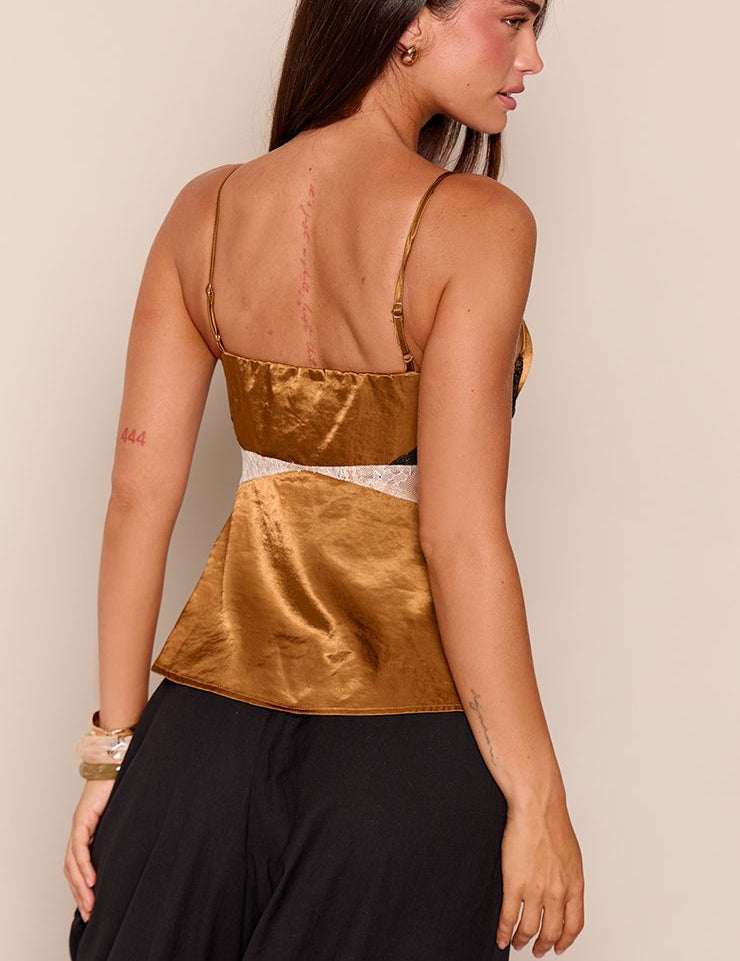 Kant Camisole Top met Spaghettibandje