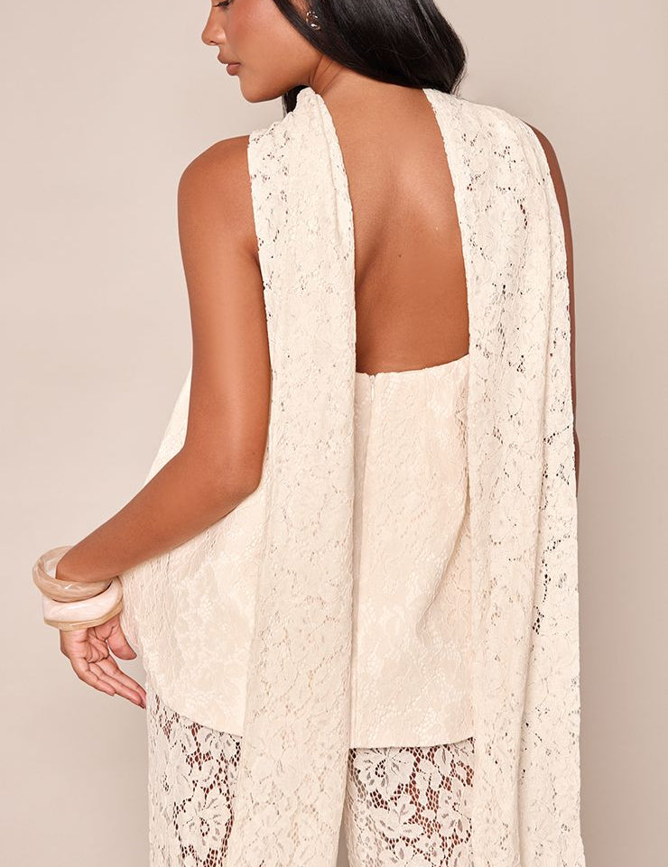Gestructureerde Kanten Sweetheart Bandeau Top Co-ord