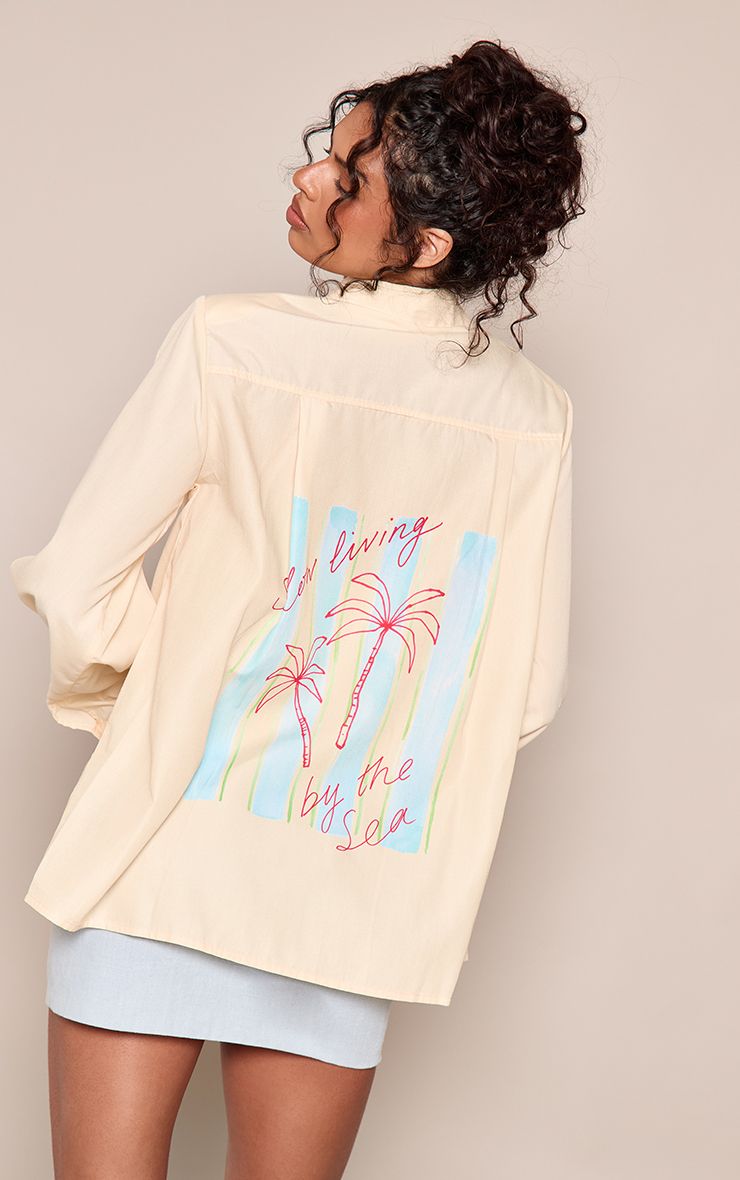 Palm Oversize Blouse met Schoudervulling
