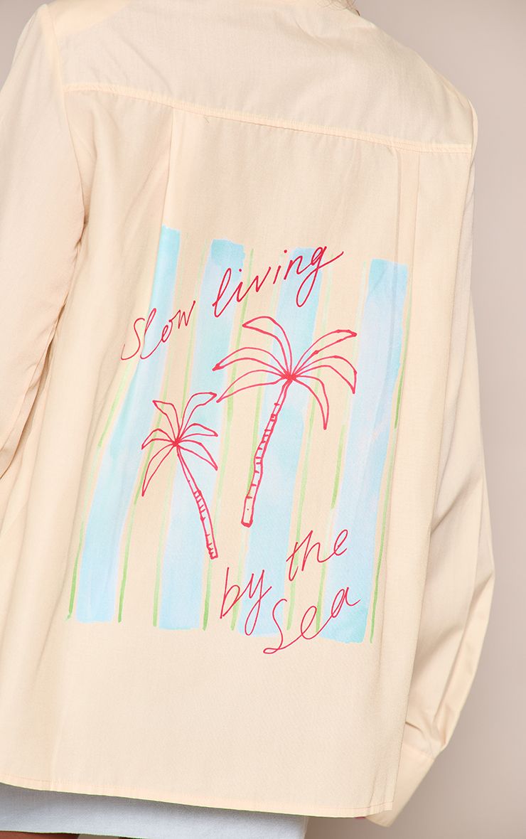 Palm Oversize Blouse met Schoudervulling