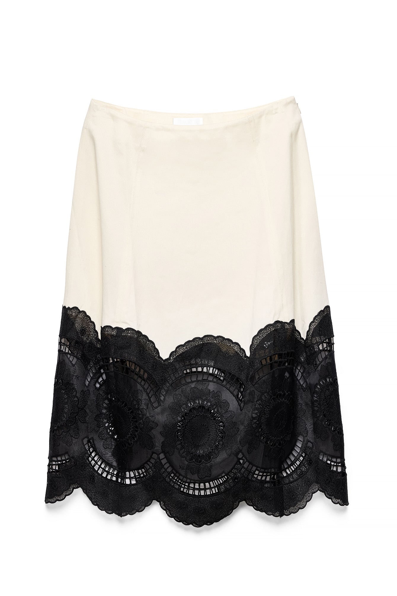 Cocoon Kant Midi Rok met Ingebouwde Short