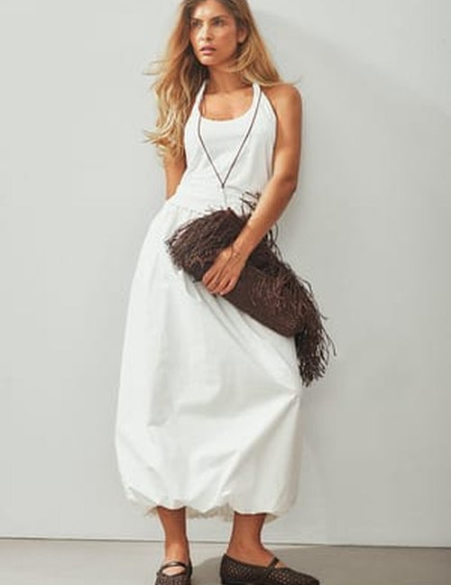 Katoenen Bubble Midi Rok | Luchtig & Zomers