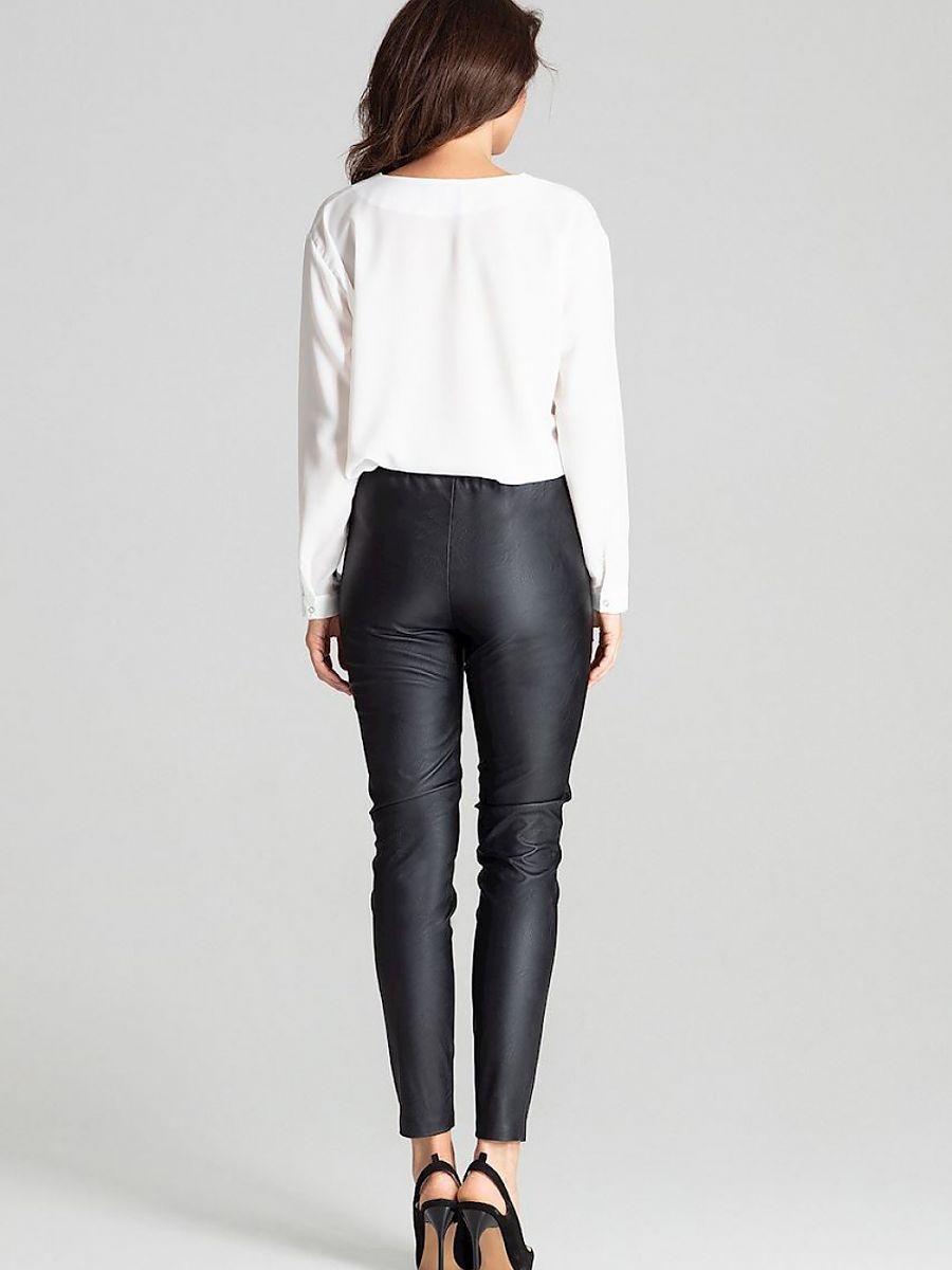 Maud Zwarte Leather-Look Broek | Sera & Zena