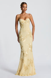 Dames Avondjurk Mouwloos met Corset en Bloemenprint in Mermaid Silhouet