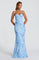 Dames Avondjurk Mouwloos met Corset en Bloemenprint in Mermaid Silhouet