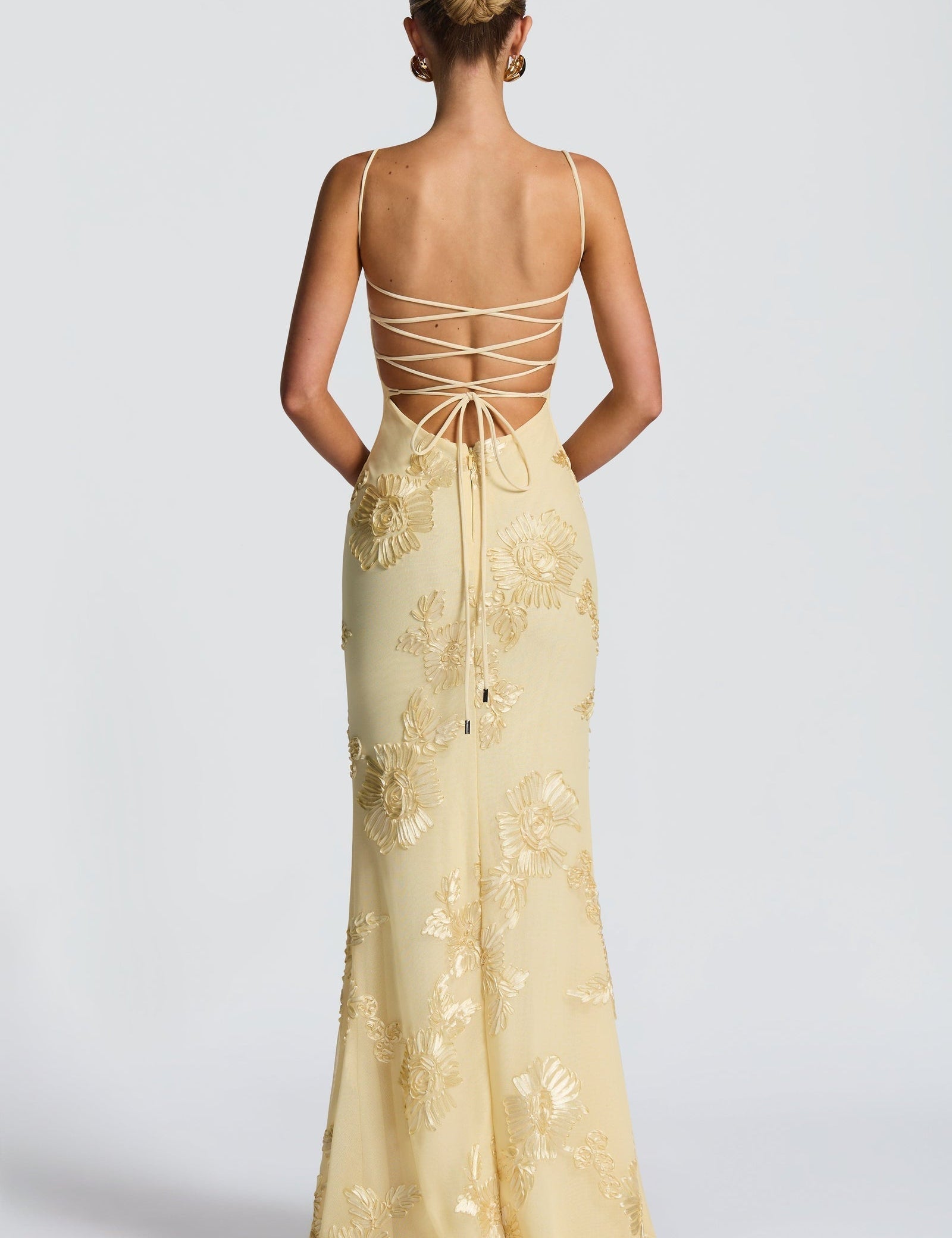 Dames Avondjurk Mouwloos met Corset en Bloemenprint in Mermaid Silhouet
