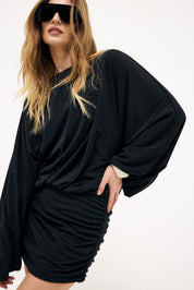 Gedrapeerde Mini Jurk – Elegant & Luchtig voor Elke Dag