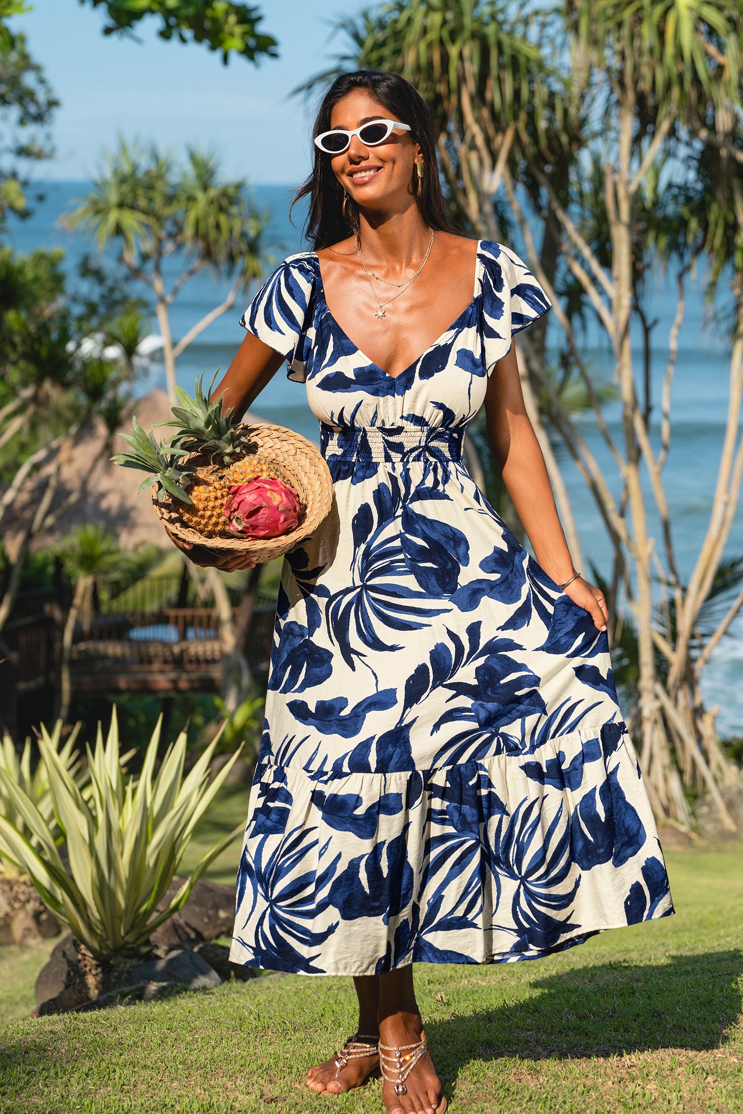 Tropische Maxi Jurk met Bloemenprint voor Zomer