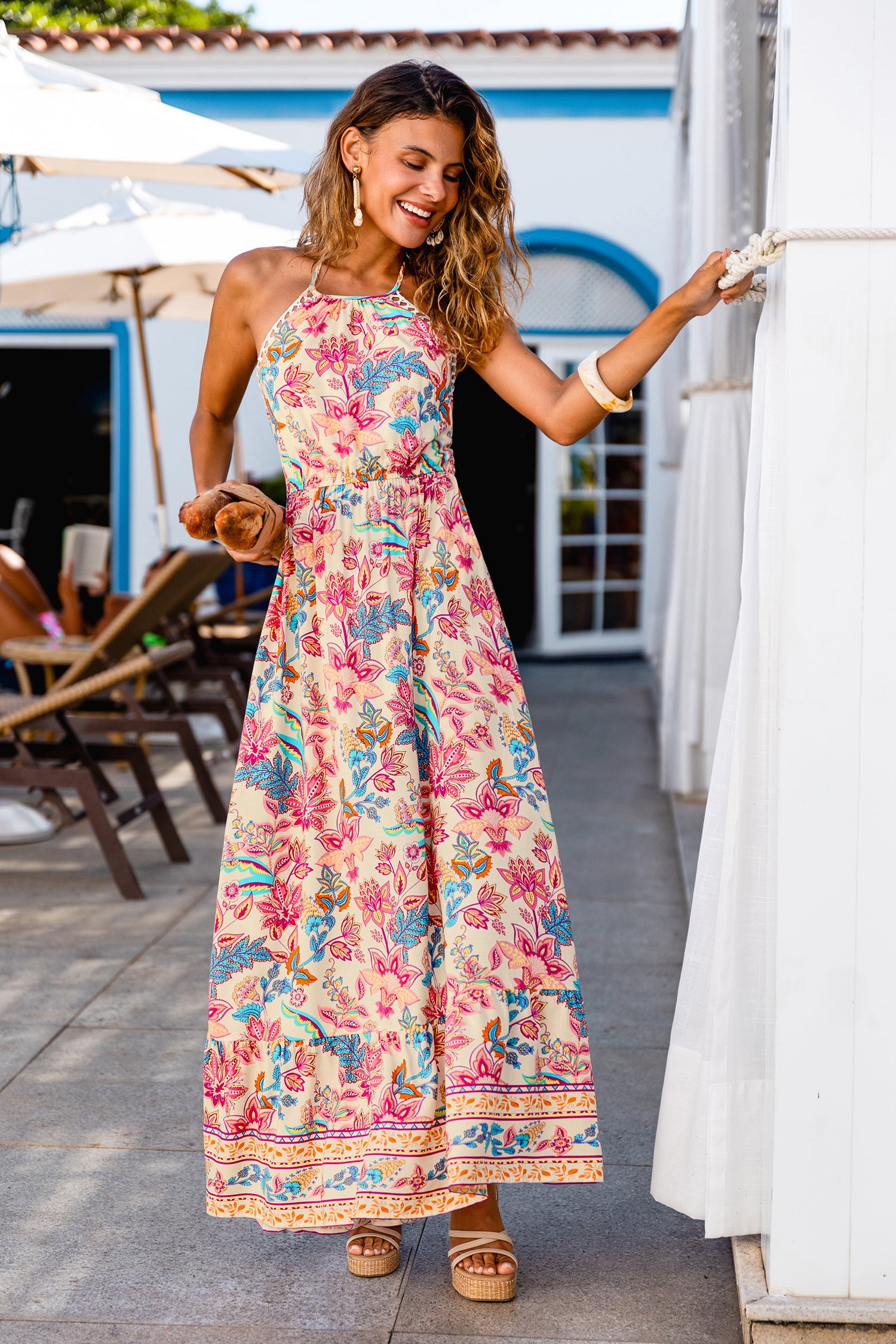 Bloemen Maxi Jurk met Vrolijke Print | Zomerjurk