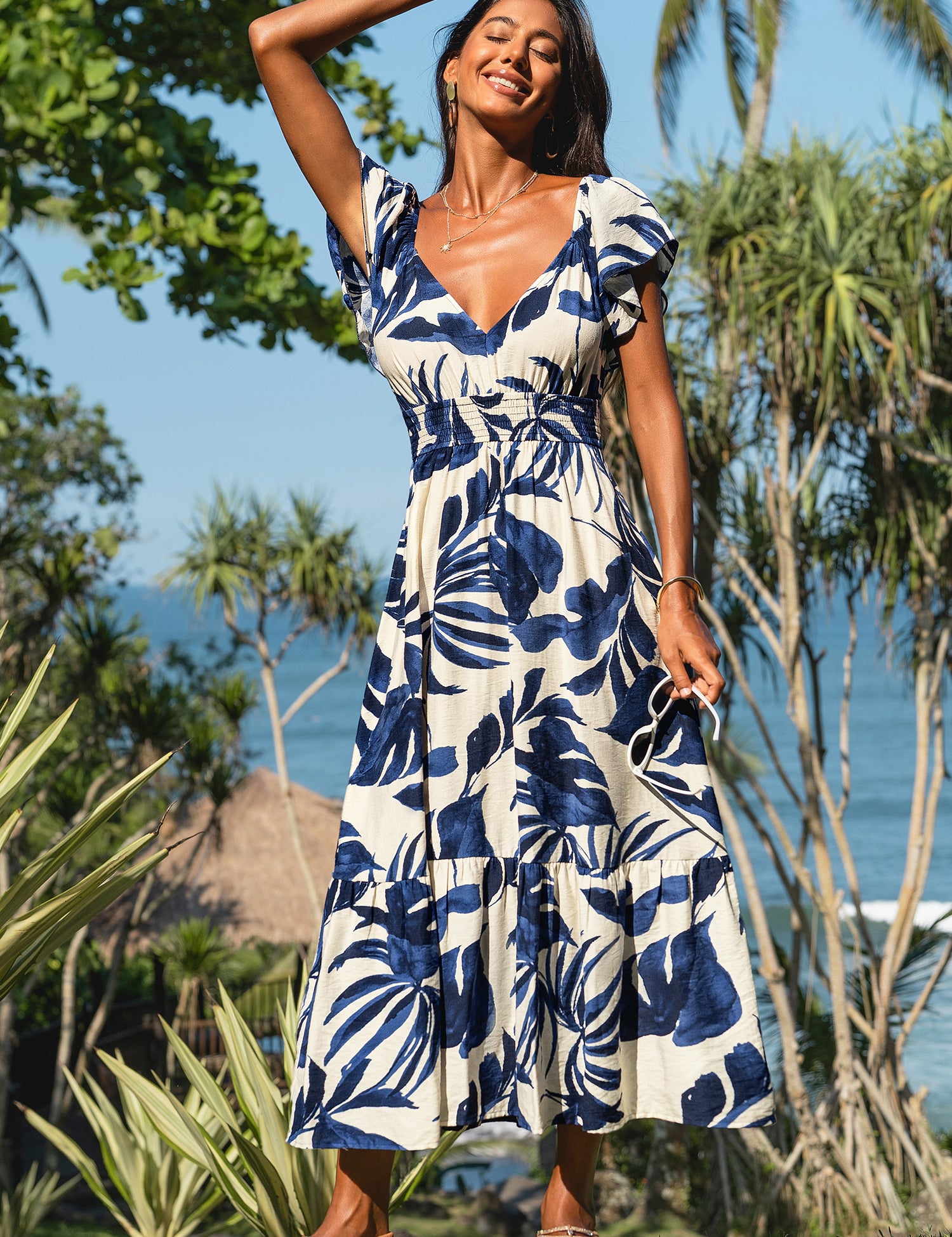 Tropische Maxi Jurk met Bloemenprint voor Zomer