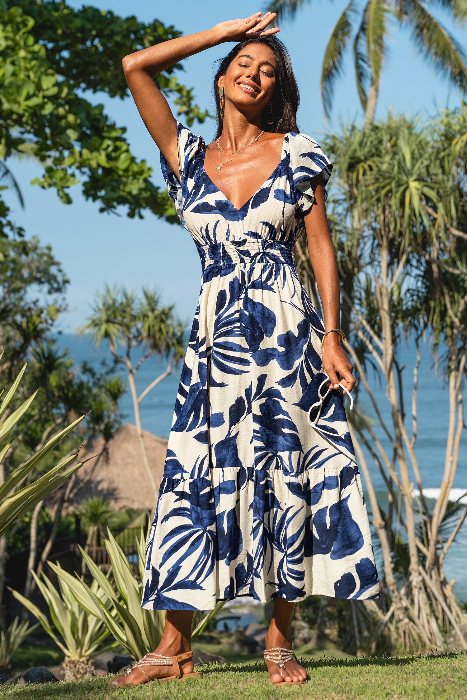 Tropische Maxi Jurk met Bloemenprint voor Zomer