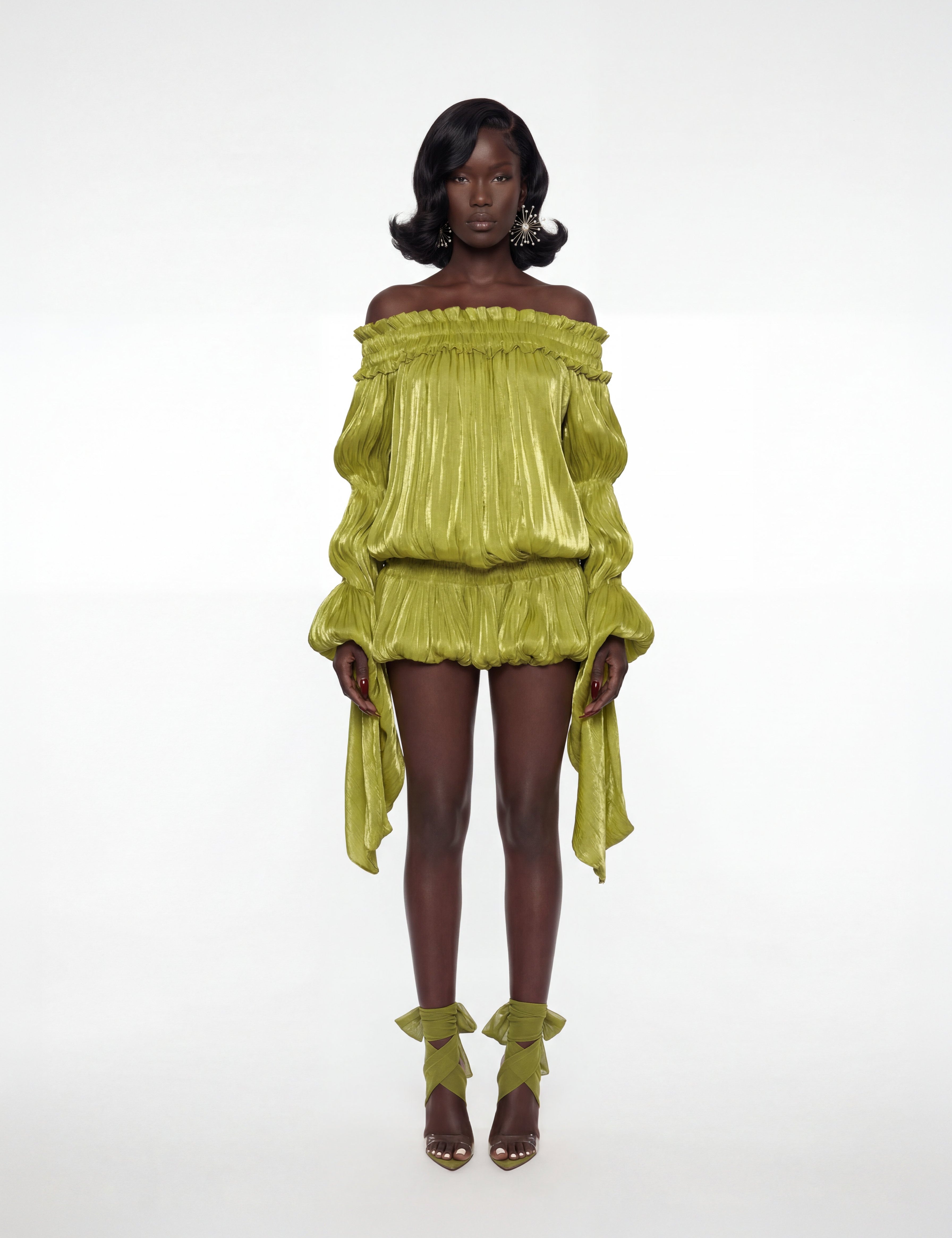 Fiona Jurk – Groen | Elegante Midi voor Elke Dag