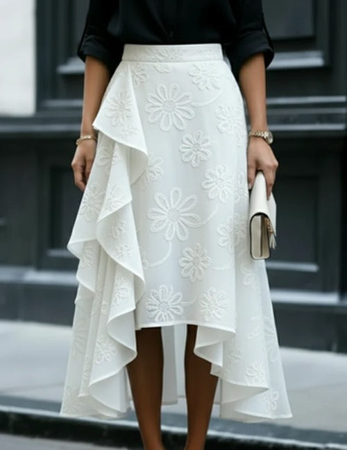 Bloemenrok regular fit elegante vrouwenmode