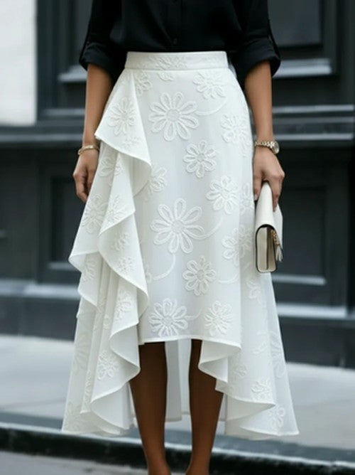 Bloemenrok regular fit elegante vrouwenmode
