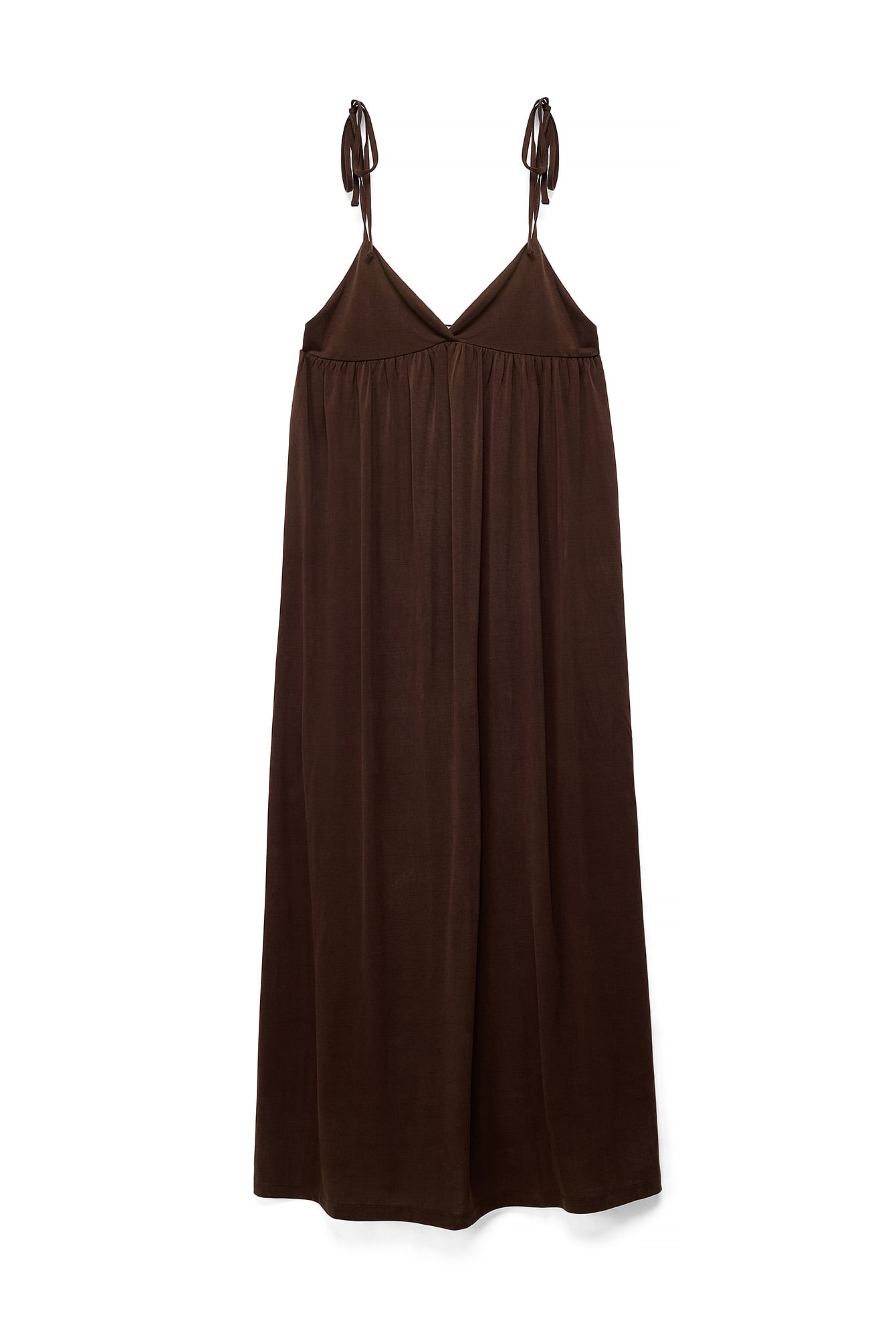 Fluïde Maxi Jurk met Strik Schouder