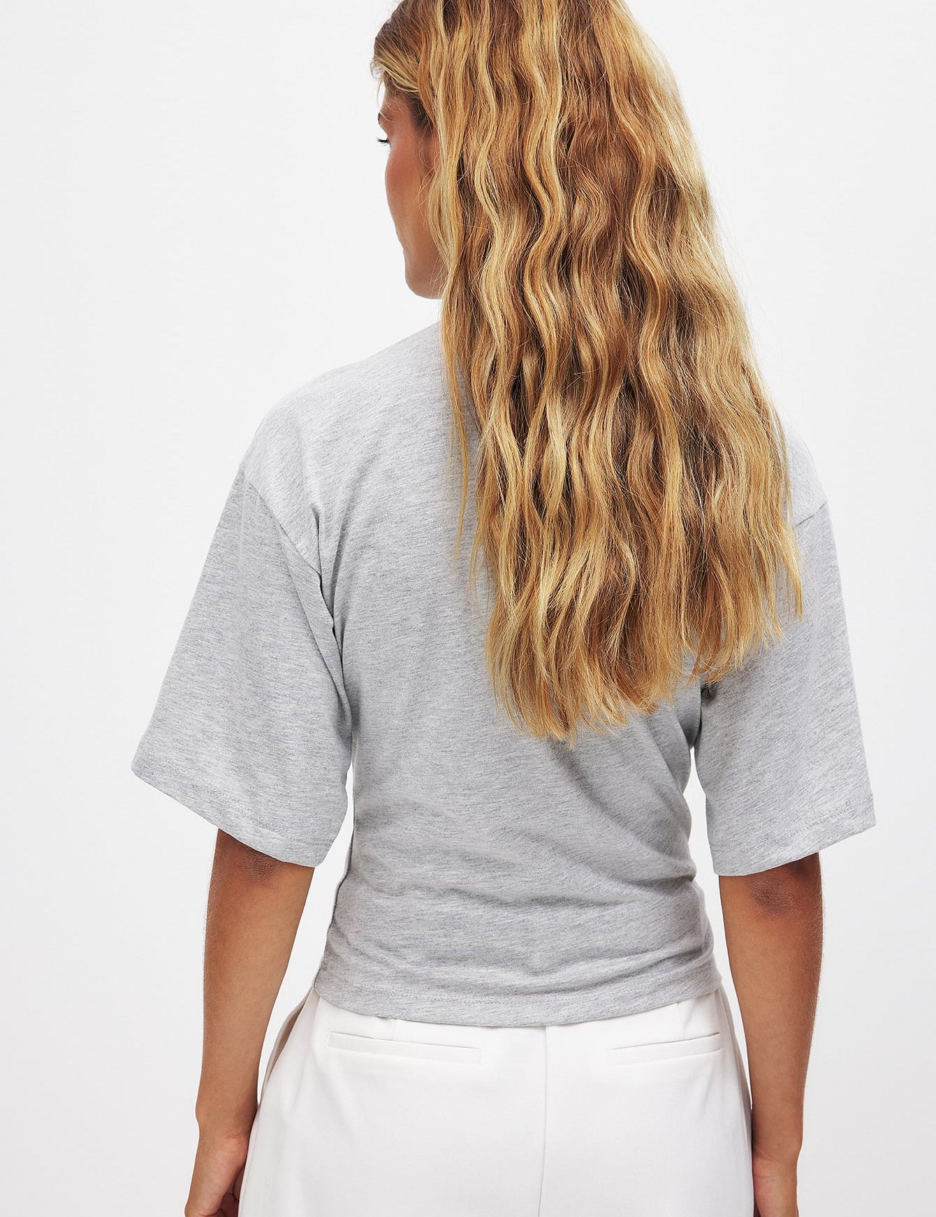 Turtleneck Katoenen T-shirt met Trechterhals voor Dames