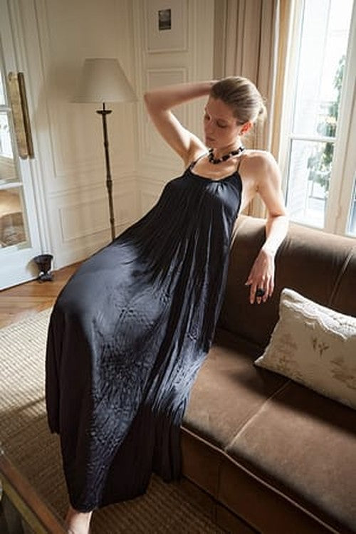 Gathered Volume Strap Jurk - Elegante Zomerook