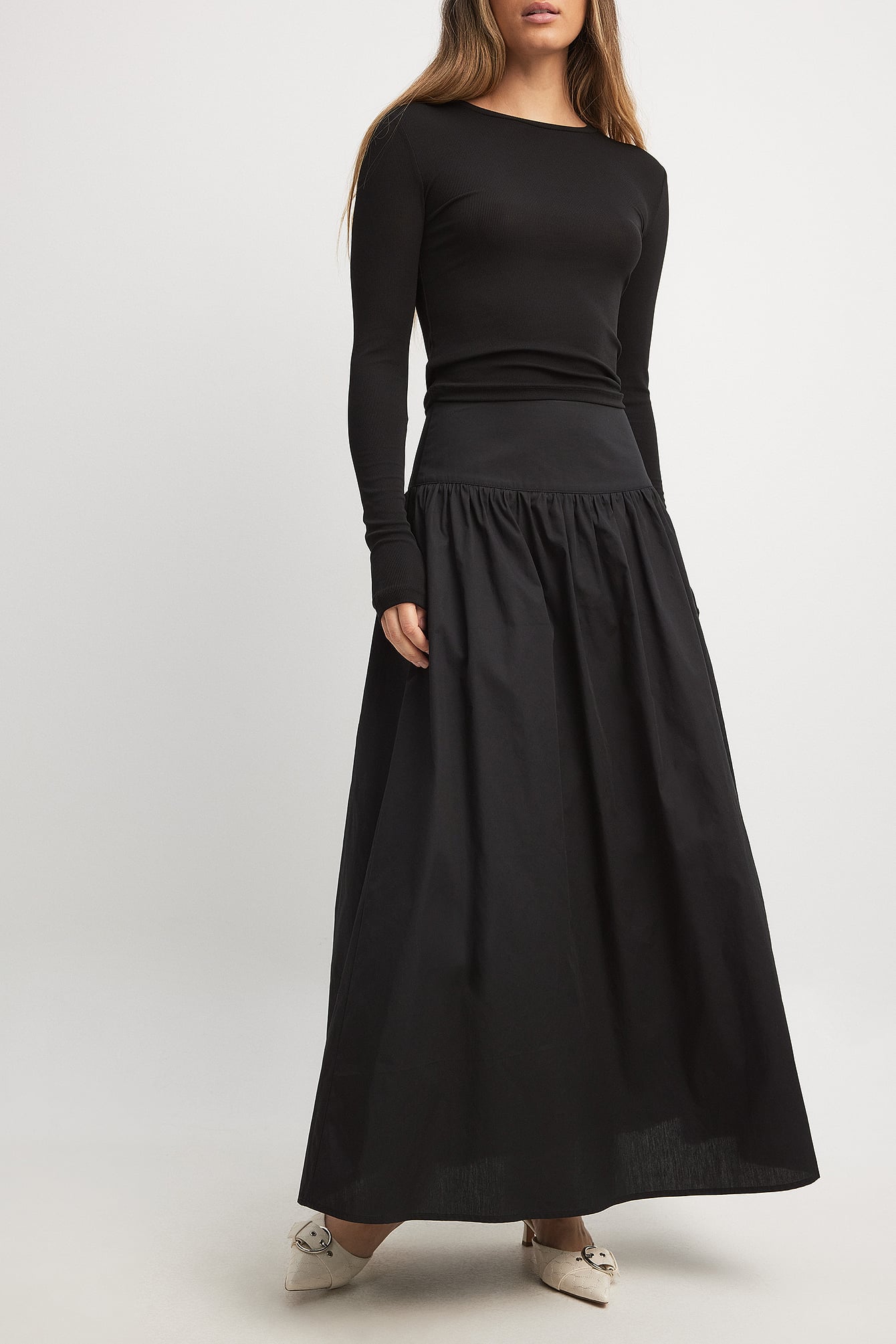 Geplooide Maxi Rok van Katoen – Luchtig & Nonchalant