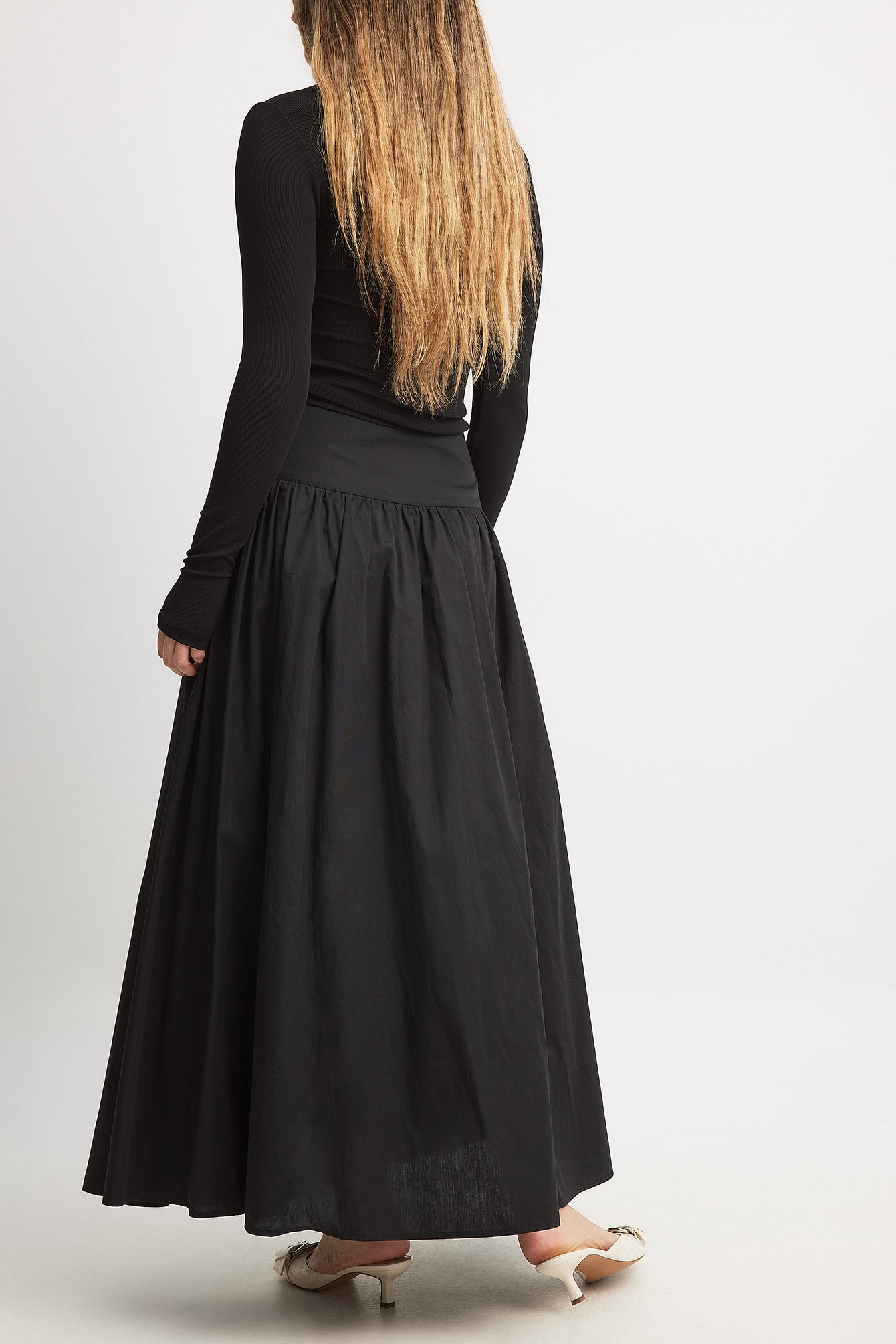 Geplooide Maxi Rok van Katoen – Luchtig & Nonchalant