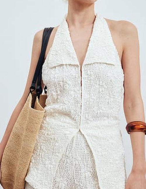 Halterneck Top in Zacht Zwart - Chic voor Elke Dag