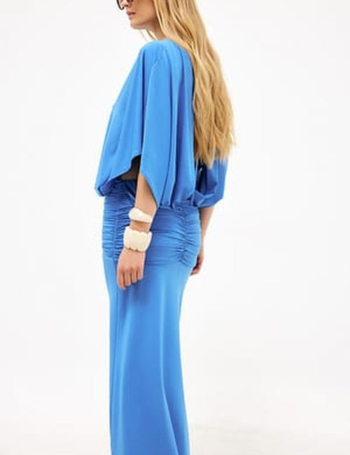 Heuppanel Jersey Maxi Jurk | Figuurvriendelijk