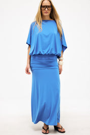 Heuppanel Jersey Maxi Jurk | Figuurvriendelijk