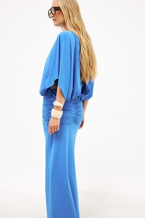 Heuppanel Jersey Maxi Jurk | Figuurvriendelijk