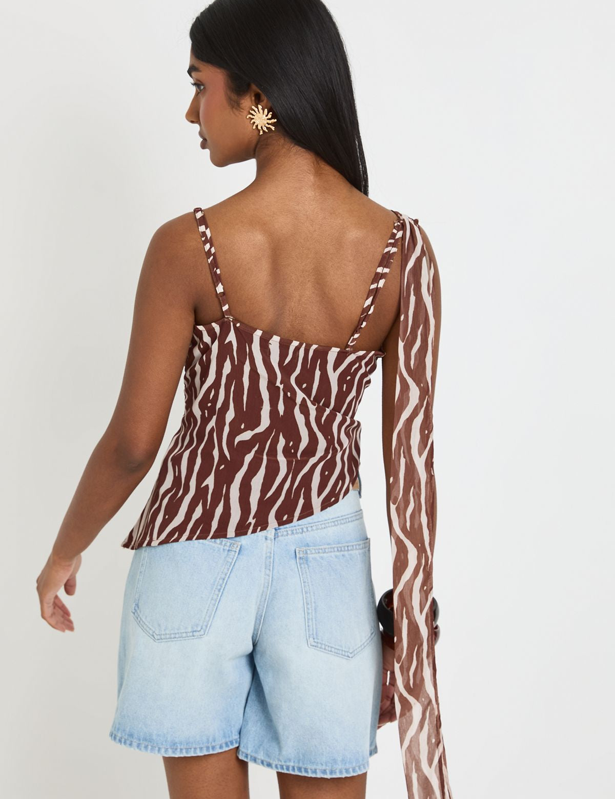 Zebra Chiffon Cami Top - Subtiel Animal Print