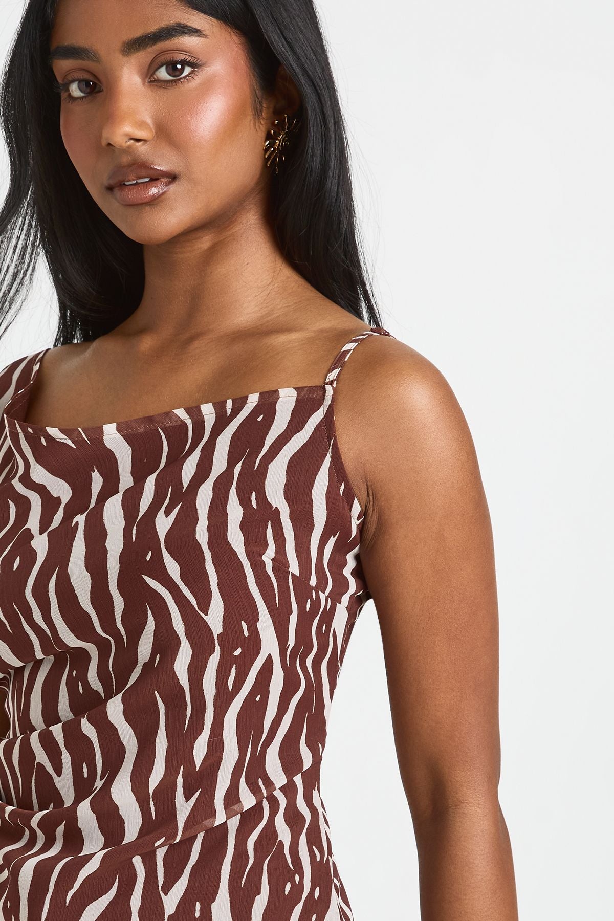 Zebra Chiffon Cami Top - Subtiel Animal Print