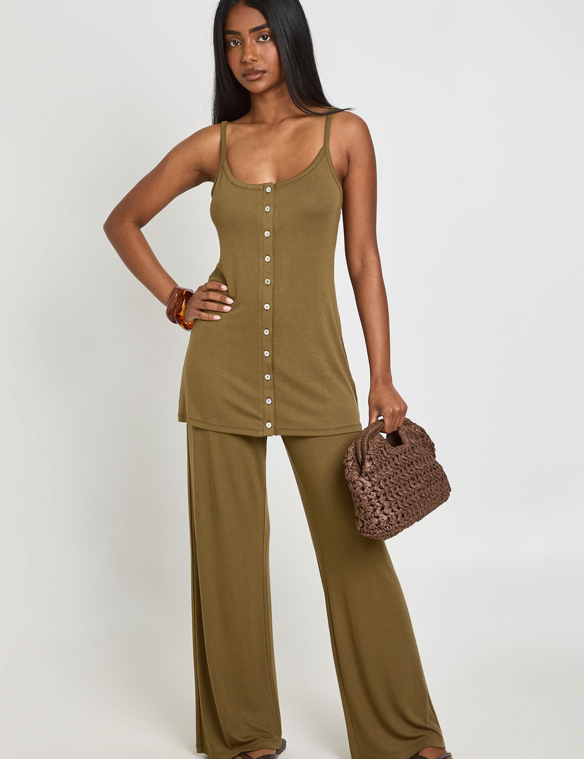 Straight Leg Rib Broek - Comfortabele Klassieke Fit
