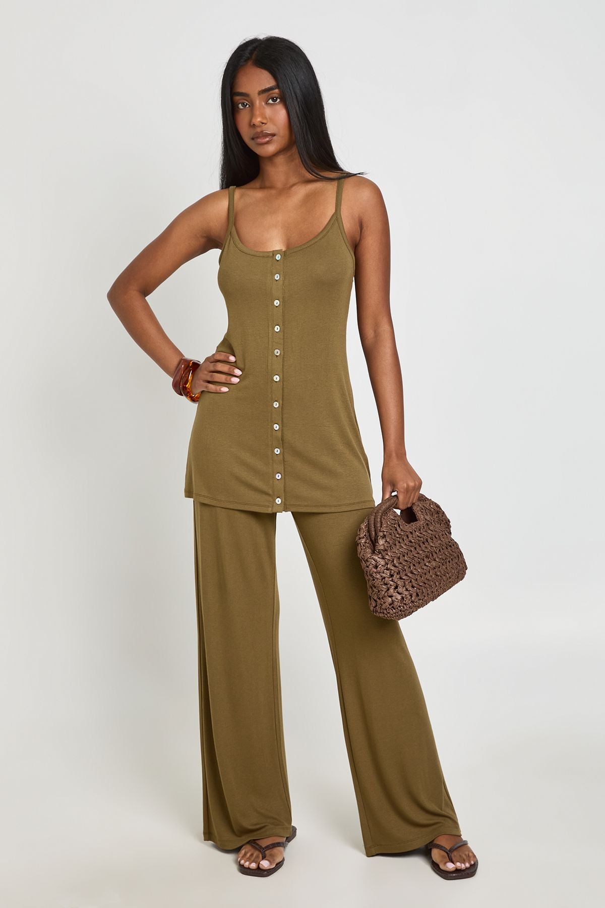 Straight Leg Rib Broek - Comfortabele Klassieke Fit