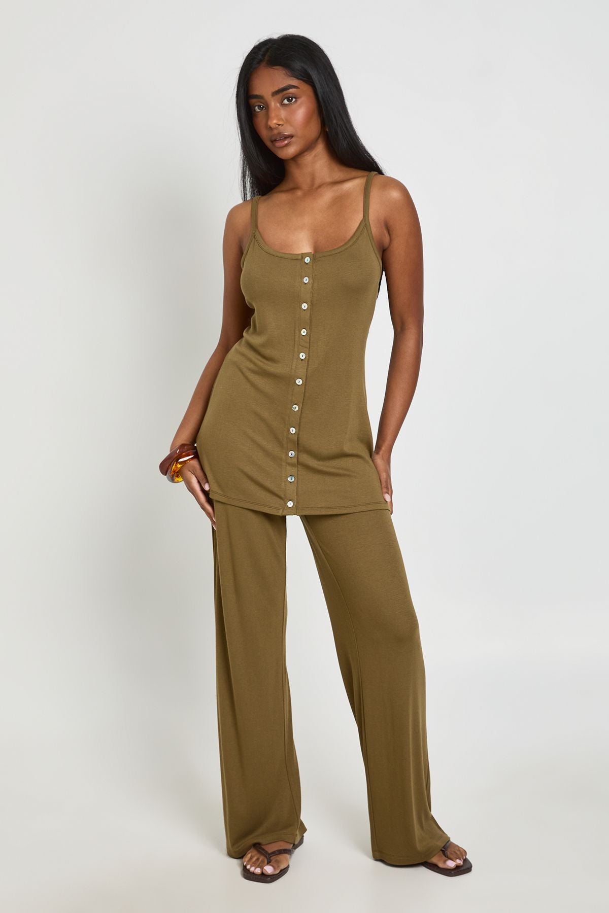 Straight Leg Rib Broek - Comfortabele Klassieke Fit